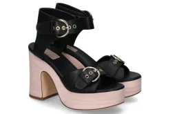 Fashion Attilio Giusti Leombruni Sandalette SISTA NERO Damen Sandalen | Plateauschuhe
