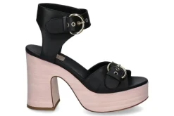 Fashion Attilio Giusti Leombruni Sandalette SISTA NERO Damen Sandalen | Plateauschuhe