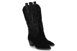 Sale Cowboy Boots CROSTA BLACK STRASS- schwarz Damen Stiefel