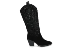 Sale Cowboy Boots CROSTA BLACK STRASS- schwarz Damen Stiefel