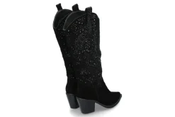 Sale Cowboy Boots CROSTA BLACK STRASS- schwarz Damen Stiefel