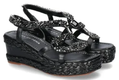 Best Keilsandale NAPPA- schwarz Damen Sandalen | Keilschuhe