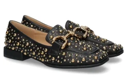 Clearance Loafer 175 BLACK GOLDEN DOTS- schwarz/ gold Damen Slipper