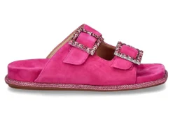 Online Pantolette SUEDE- fuxia Damen Pantoletten