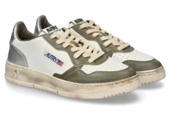 Best Herren- Sneaker SUPER VINTAGE LEATHER- weiss/grün/silber Herren Sneakers