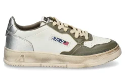 Best Herren- Sneaker SUPER VINTAGE LEATHER- weiss/grün/silber Herren Sneakers