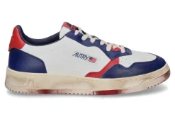 Best Herren- Sneaker SUPER VINTAGE LEATHER NF04- blau/weiss/rot Herren Sneakers