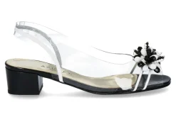 Online Azuree Cannes Sandale MOCALI NOIR BLANCO Damen Sandalen