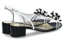 Online Azuree Cannes Sandale MOCALI NOIR BLANCO Damen Sandalen