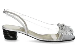 New Azuree Cannes Sandalette NUAGO METAL ARGENT MOTF GOUTTES TRANSPARENTES Damen Sandalen
