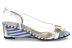 Discount Azuree Cannes Sandalette MURI TISSU blau/weiss Damen Sandalen