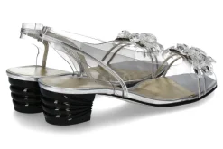 New Azuree Cannes Sandalette NUAGO METAL ARGENT MOTF GOUTTES TRANSPARENTES Damen Sandalen