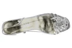 New Azuree Cannes Sandalette NUAGO METAL ARGENT MOTF GOUTTES TRANSPARENTES Damen Sandalen