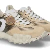 Sale Damen- Sneaker VELOURSLEDER NYLON- cappucino/champagner/weiss Damen Sneaker