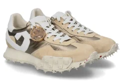 Sale Damen- Sneaker VELOURSLEDER NYLON- cappucino/champagner/weiss Damen Sneaker