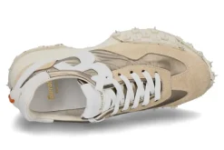 Sale Damen- Sneaker VELOURSLEDER NYLON- cappucino/champagner/weiss Damen Sneaker