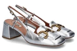New Slingpumps RENEE60 Nappa silber Damen Sandalen