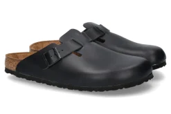 Fashion Clogs BOSTON SCHMAL NATURLEDER BLACK (45) Herren Hausschuhe