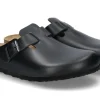 Online Clogs BOSTON BS NATURLEDER NORMALE WEITE- black/schwarz Herren Hausschuhe | Offene Schuhe