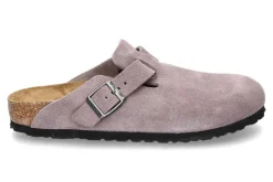 Sale Clogs BOSTON SCHMAL VELOURLEDER- faded purple Damen Pantoletten | Hausschuhe