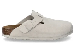 Best Clogs BOSTON BS VELOURSLEDER- antique white Damen Pantoletten