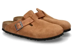 New Herren- Clogs BOSTON BS MISCHLEDER- cognac Herren Hausschuhe | Offene Schuhe