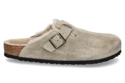 Online Herren- Clogs BOSTON VL NORMAL VELOURSLEDER- taupe Herren Warmgefüttert | Hausschuhe