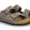Sale Herren- Pantolette ARIZONA BS MISCHLEDER- concrete gray Herren Hausschuhe | Offene Schuhe