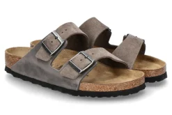 Sale Herren- Pantolette ARIZONA BS MISCHLEDER- concrete gray Herren Hausschuhe | Offene Schuhe