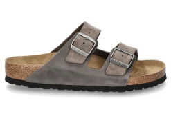 Sale Herren- Pantolette ARIZONA BS MISCHLEDER- concrete gray Herren Hausschuhe | Offene Schuhe