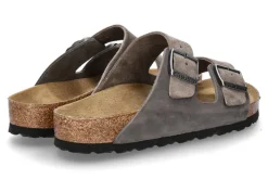 Sale Herren- Pantolette ARIZONA BS MISCHLEDER- concrete gray Herren Hausschuhe | Offene Schuhe