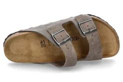 Sale Herren- Pantolette ARIZONA BS MISCHLEDER- concrete gray Herren Hausschuhe | Offene Schuhe