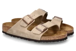 Fashion Herren-Pantolette ARIZONA NORMAL NATURLEDER- tabacco brown Herren Hausschuhe | Offene Schuhe