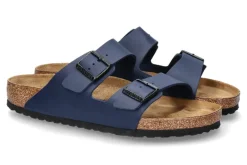 Clearance Pantolette ARIZONA BIRKO-FLOR NORMAL- blau Damen Pantoletten | Offene Schuhe