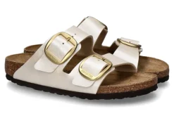 Best Pantolette ARIZONA SCHMAL BIG BUCKLE- pearl white Damen Pantoletten