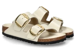 Sale Pantolette ARIZONA BIG BUCKLE NATURLEDER LACK- high-shine ecru Damen Pantoletten