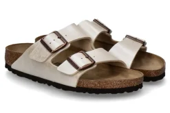Sale Pantolette ARIZONA BS BIRKO-FLOR- graceful pearl white Damen Pantoletten | Hausschuhe