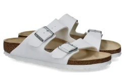Discount Pantolette ARIZONA SCHMAL BIRKO-FLOR WEIß (36) Herren Hausschuhe | Offene Schuhe