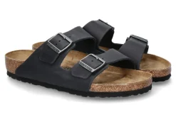 Discount Pantolette ARIZONA NORMAL Naturleder schwarz Herren Hausschuhe