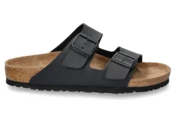 Outlet Pantolette ARIZONA NORMAL BIRKO-FLOR SCHWARZ Damen Pantoletten | Hausschuhe