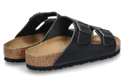 Discount Pantolette ARIZONA NORMAL Naturleder schwarz Herren Hausschuhe