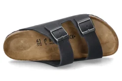 Discount Pantolette ARIZONA NORMAL Naturleder schwarz Herren Hausschuhe