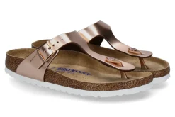 Best Pantolette GIZEH BS NATURLEDER- metallic copper/roségold Damen Pantoletten | Hausschuhe