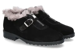 Hot Halbschuh gefüttert DANY CAMOSCIO NERO (38½) Damen Schnürschuhe