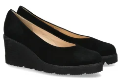 Outlet Keilslipper NEON CAMOSCIO NERO Damen Pumps | Keilschuhe