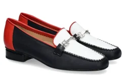 Fashion Trotteur NAPPA BLU BIANCO ROSSO (40½) Damen Trotteur | Mokassin