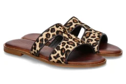 Best Pantolette 62011 BROWN LEOPARD Damen Pantoletten