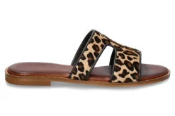 Best Pantolette 62011 BROWN LEOPARD Damen Pantoletten