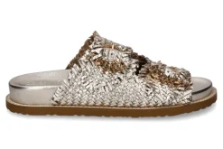 New Pantolette leather jewel buckle gold Damen Pantoletten | Hausschuhe
