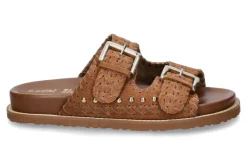 New Pantolette leather slide ethnic tan Damen Pantoletten | Hausschuhe